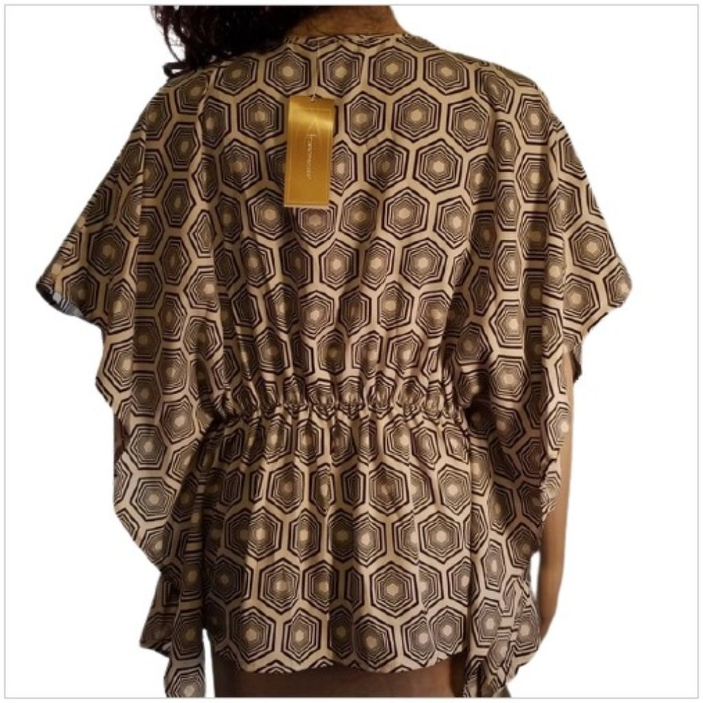 NWT Francesca's Miami Beaded Poncho Top - Picture 3 of 8
